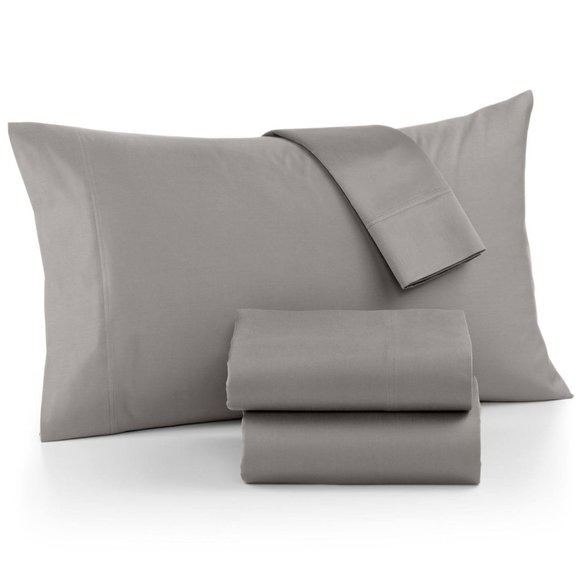 'AQ TEXTILES 'GRAYSON' LUXURY ULTRA COOL COTTON 700 THREAD COUNT KING SHEET SET - Picture 1 of 16